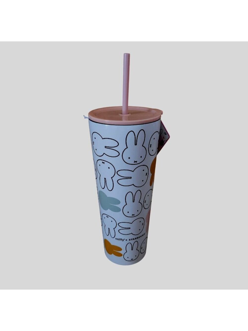 Starbucks x Miffy 26oz Stainless Steel Cold Cup Pink Tumbler Lid Straw New 2026